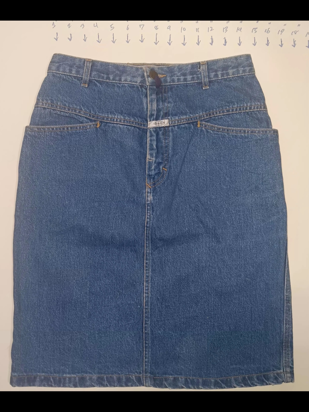 Marithe Francois Girbaud vintange Jean Skirt